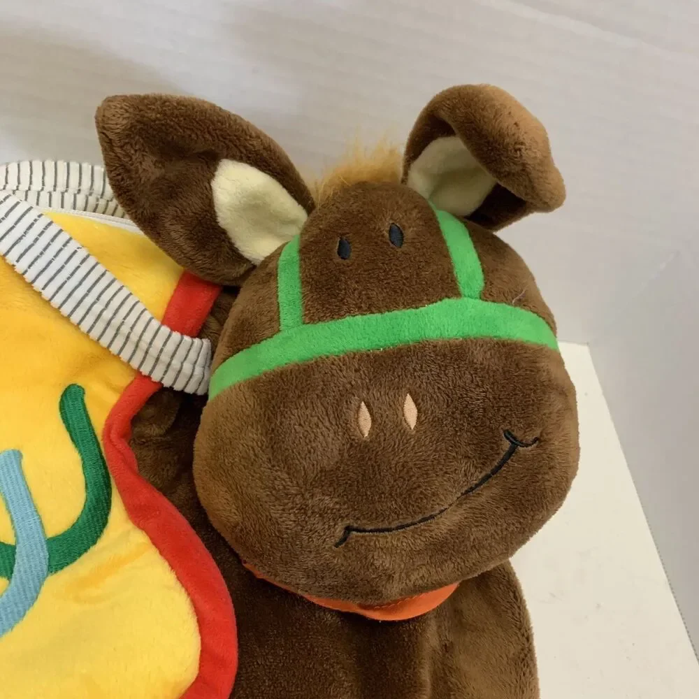 Sassafras Overnight Tote Bag Horse Plush Pony Kids  18” Long Duffle